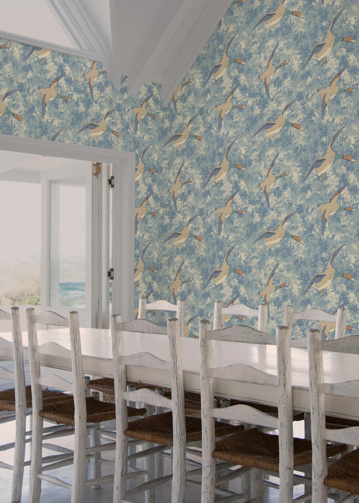 Mulberry FOREST DUCKS BLUE Wallpaper