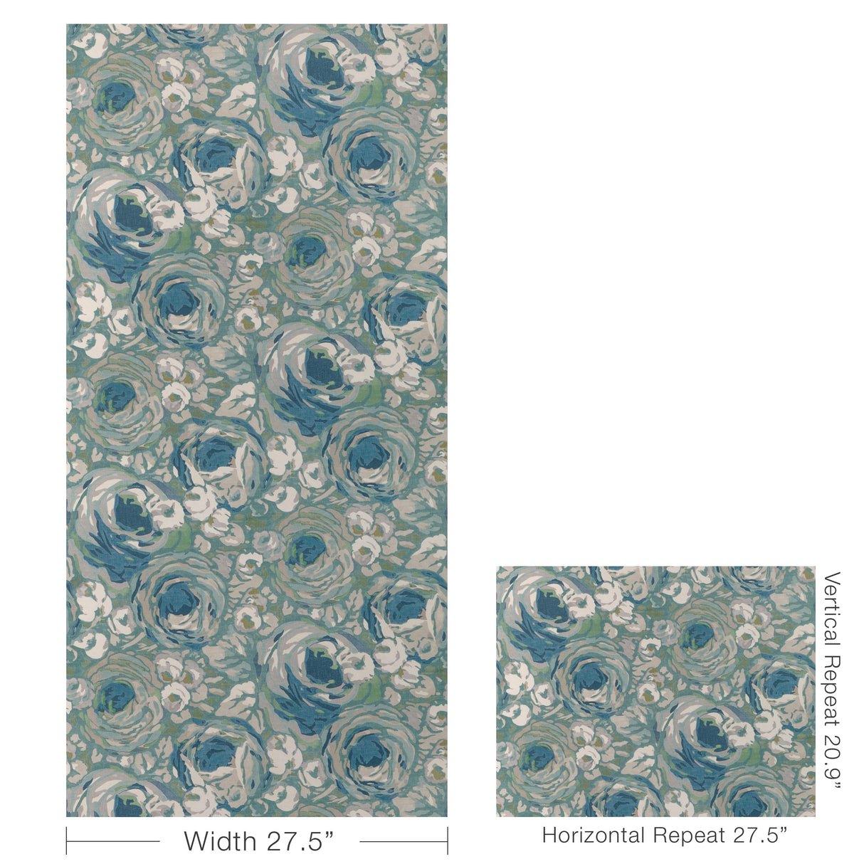 Lee Jofa ORCHARD PAPER AQUA/STONE Wallpaper