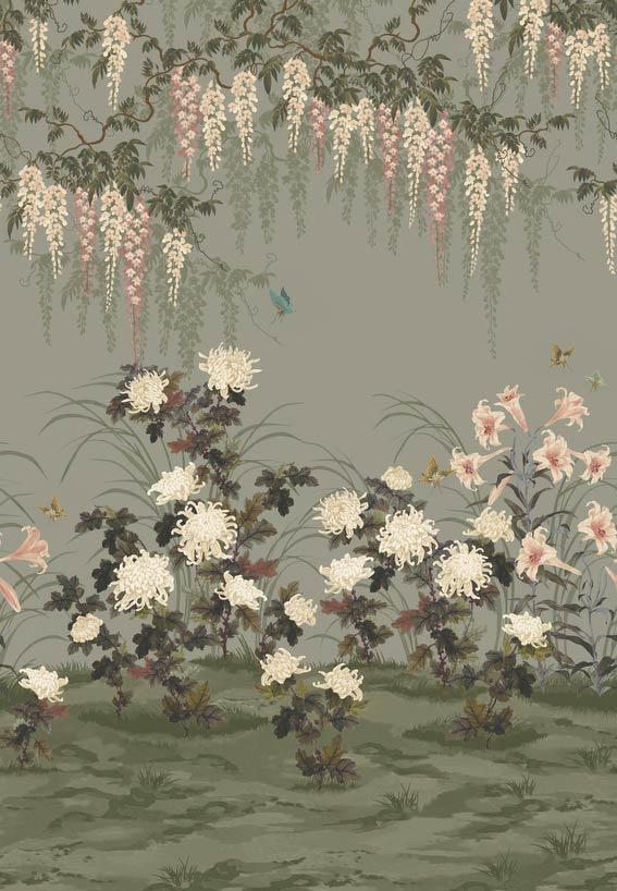 Maxwell WISTERIA BLOOM (WP) #04 DARK SAGE Wallpaper