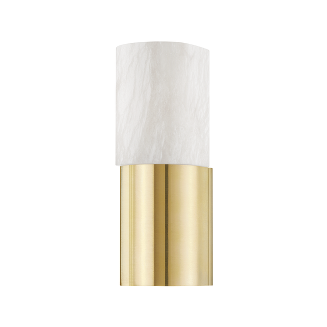 Hudson Valley Lighting Jamesport Aged Brass 4.5W x 4.5L x 13.75H Wall Sconce