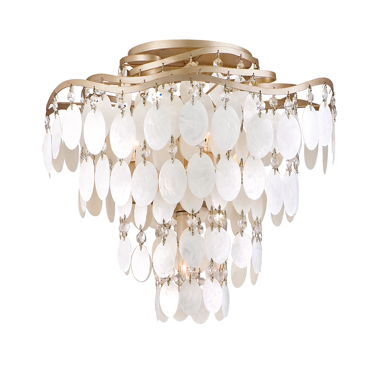 Corbett Lighting Dolce CHAMPAGNE LEAF 16W x 16L x 15.5H Semi-Flush Mount