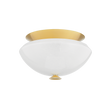 Hudson Valley Lighting PAWTUCKET AGED BRASS/SOFT WHITE 15W x 15L x 8.75H Flush Mount