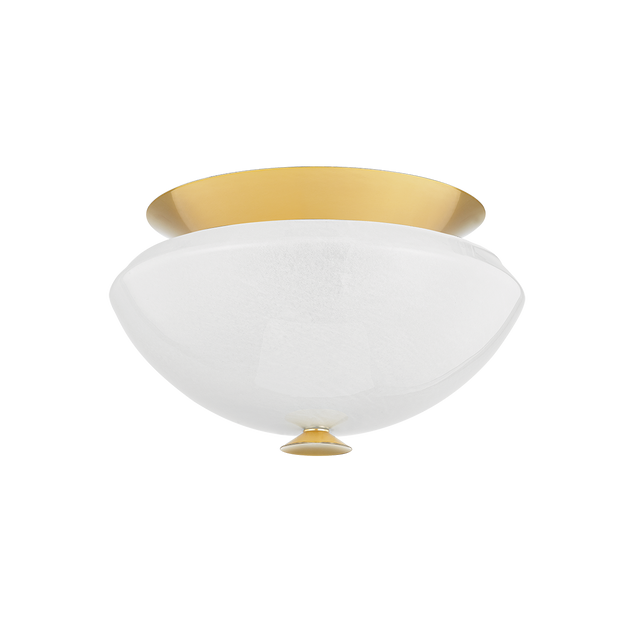 Hudson Valley Lighting PAWTUCKET AGED BRASS/SOFT WHITE 15W x 15L x 8.75H Flush Mount