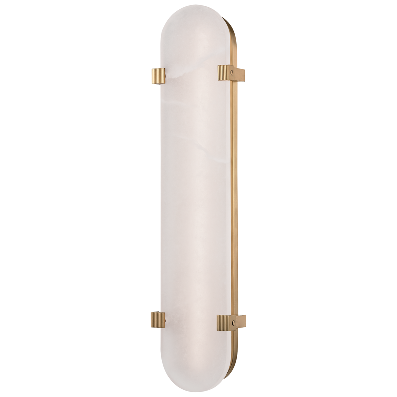 Hudson Valley Lighting Skylar Aged Brass 5W x 5L x 24.75H Wall Sconce