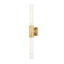 Hudson Valley Lighting Asher Aged Brass 4.25W x 4.25L x 27.5H Wall Sconce
