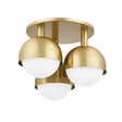 Hudson Valley Lighting Foster Aged Brass 18.75W x 18.75L x 13.5H Semi-Flush Mount