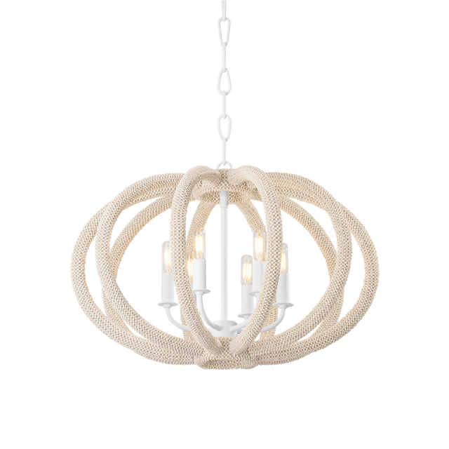 Hudson Valley Lighting LEWISTON WHITE PLASTER 24.5W x 24.5L x 16.5H Chandelier