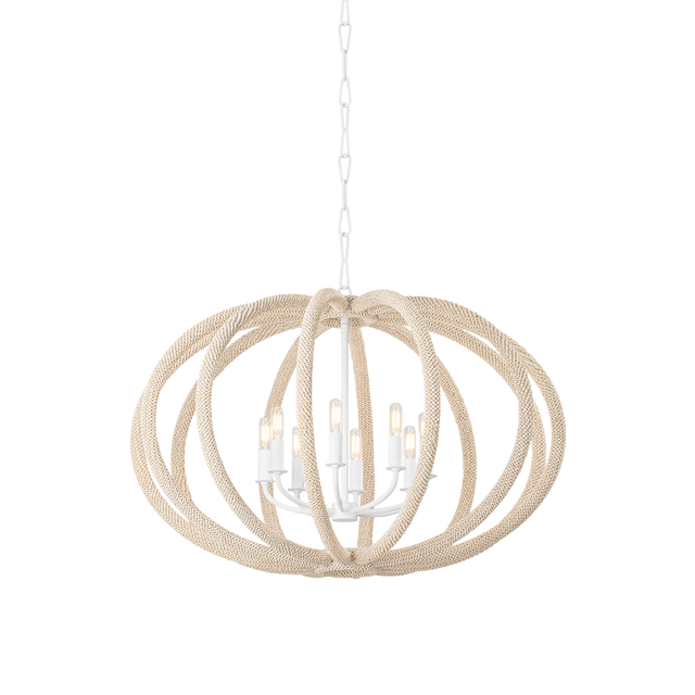 Hudson Valley Lighting LEWISTON WHITE PLASTER 34W x 34L x 22.75H Chandelier