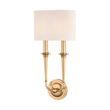 Hudson Valley Lighting Lourdes Aged Brass 9.5W x 9.5L x 19H Wall Sconce