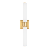 Hudson Valley Lighting Mill Valley Aged Brass 4.5W x 4.5L x 20H Wall Sconce