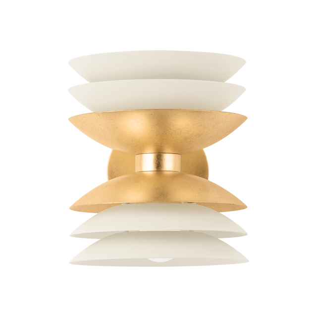 Hudson Valley Lighting ONEIDA VINTAGE GOLD LEAF/SOFT SAND 7.75W x 7.75L x 8.75H Wall Sconce
