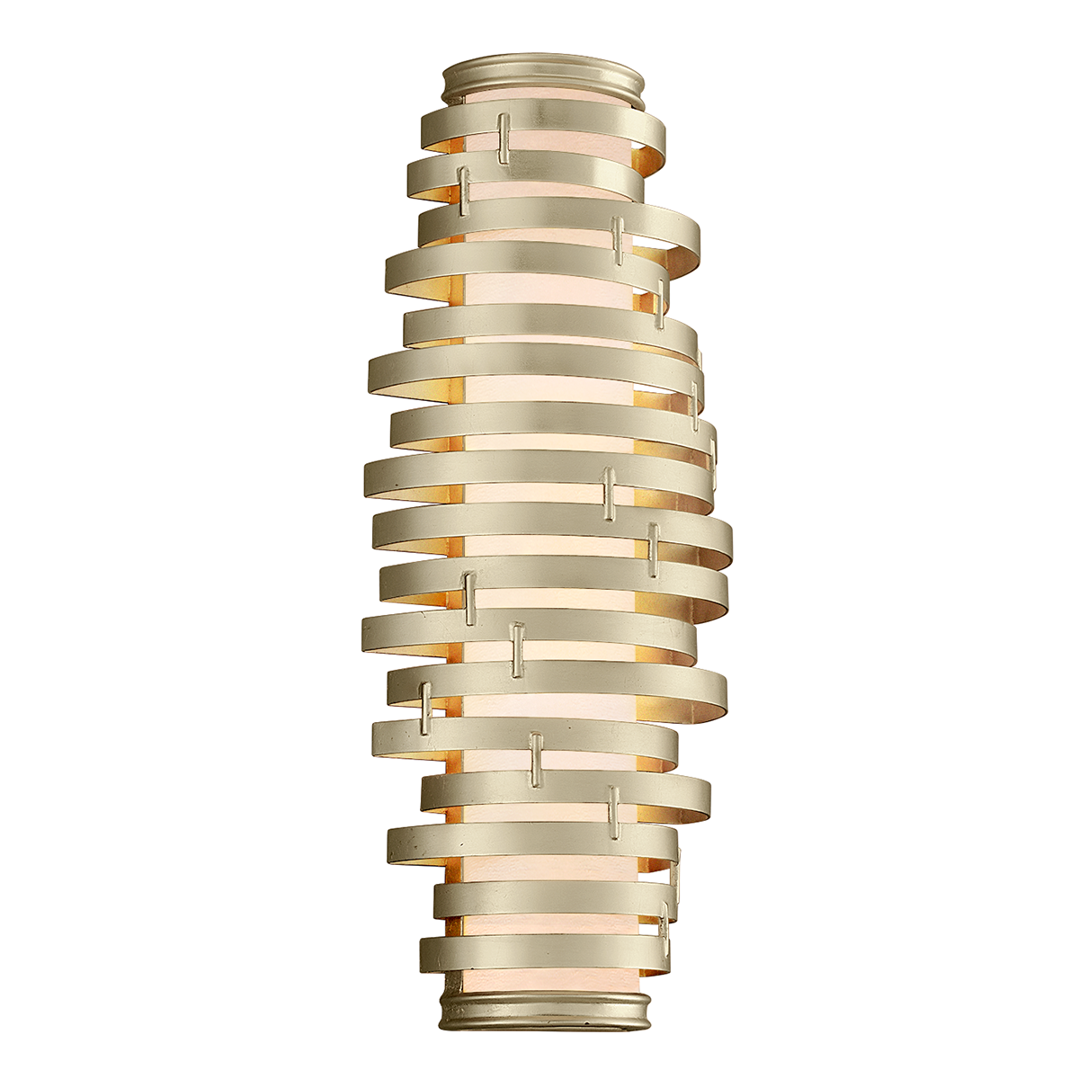 Corbett Lighting Vertigo WARM SILVER LEAF 10W x 10L x 24H Wall Sconce