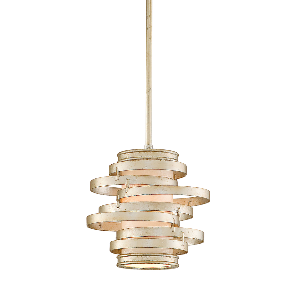 Corbett Lighting Vertigo WARM SILVER LEAF 9.25W x 9.25L x 9.25H Pendant