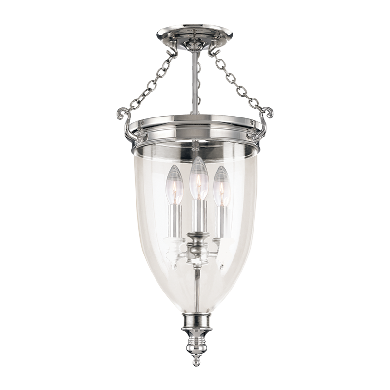 Hudson Valley Lighting Hanover Polished Nickel 12W x 12L x 21.5H Semi-Flush Mount