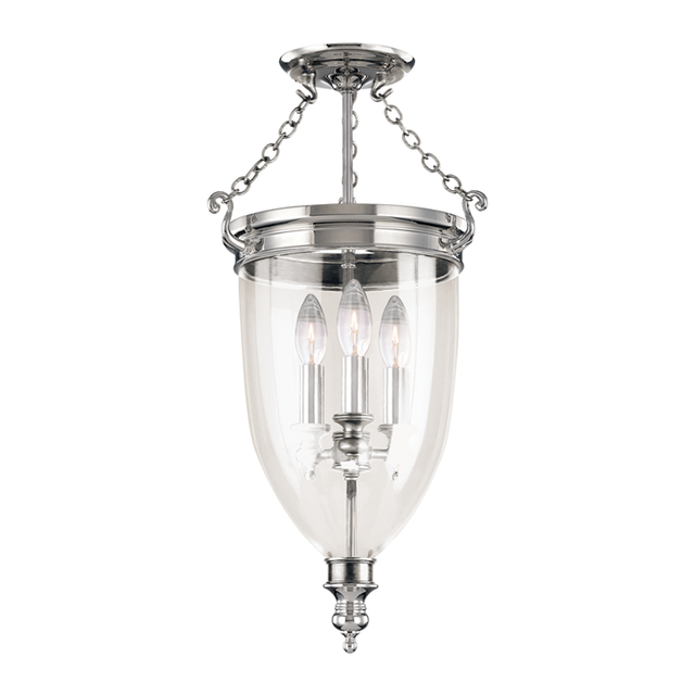 Hudson Valley Lighting Hanover Polished Nickel 12W x 12L x 21.5H Semi-Flush Mount