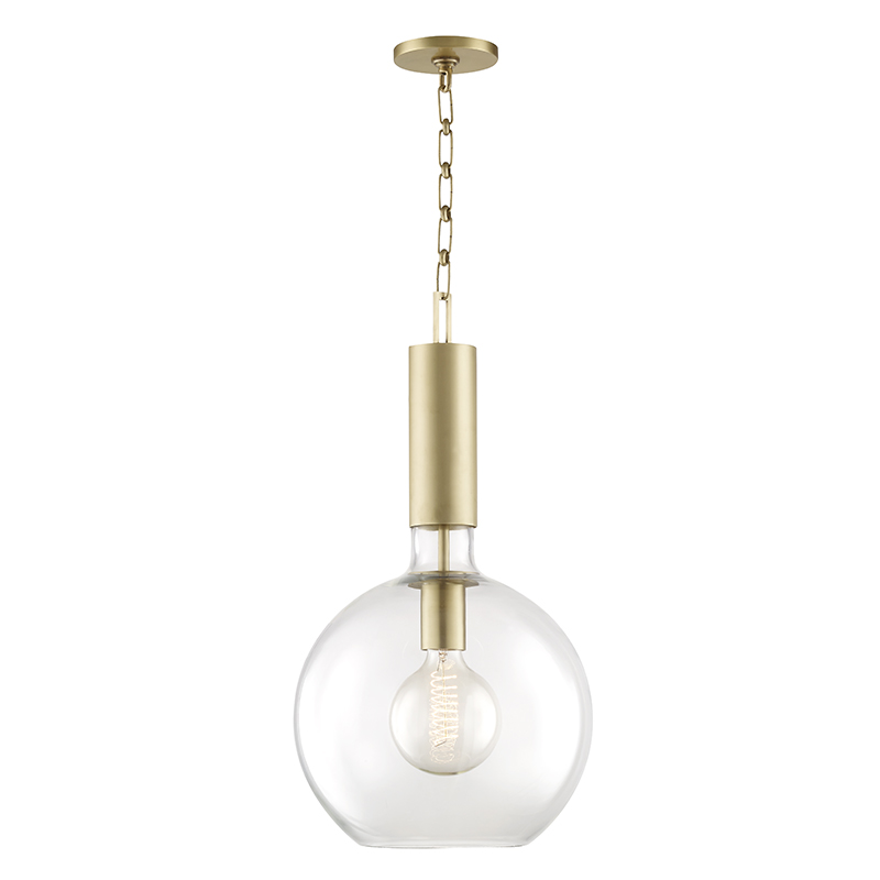 Hudson Valley Lighting Raleigh Aged Brass 13W x 13L x 24.75H Pendant
