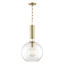 Hudson Valley Lighting Raleigh Aged Brass 13W x 13L x 24.75H Pendant