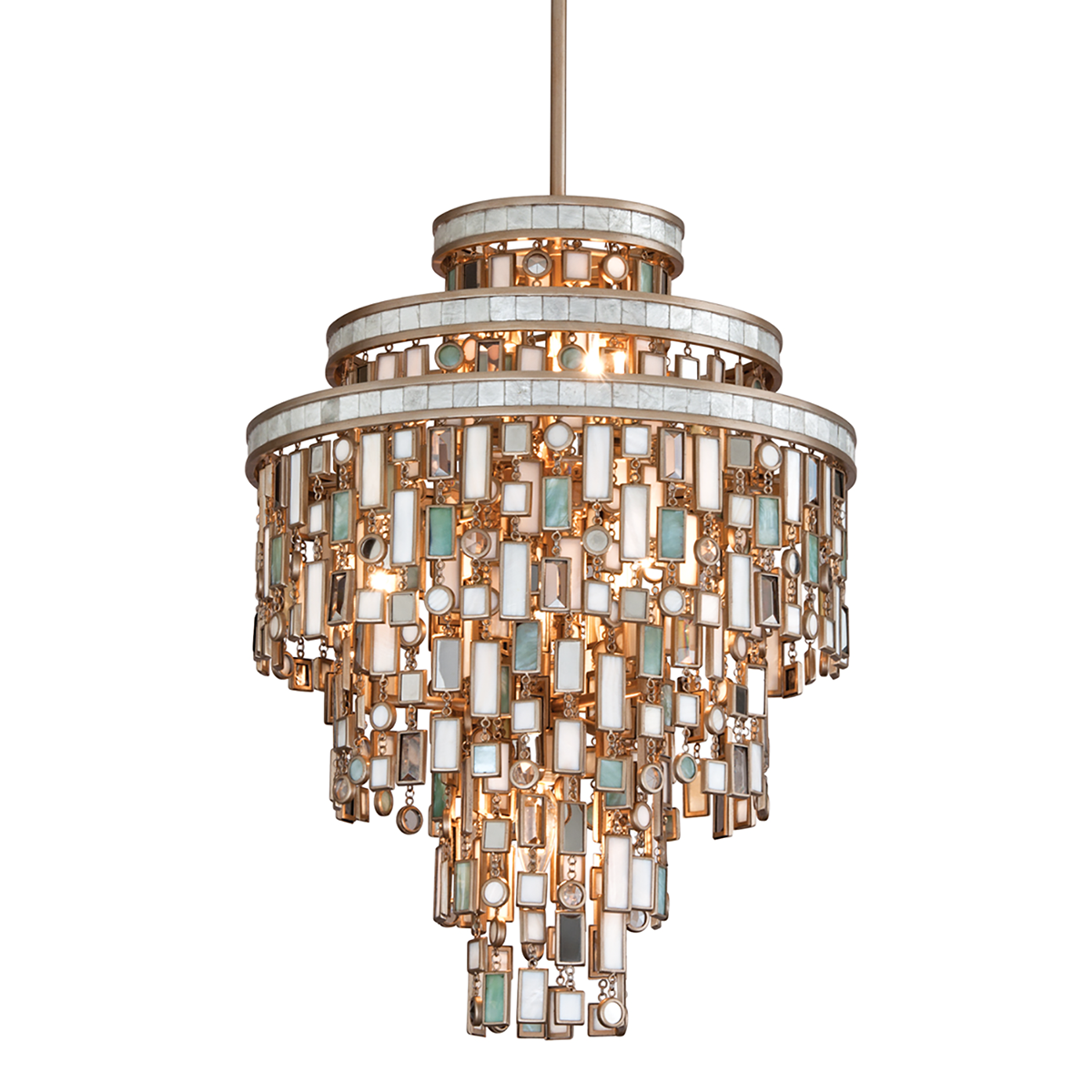 Corbett Lighting Dolcetti CHAMPAGNE LEAF 18W x 18L x 24.5H Chandelier