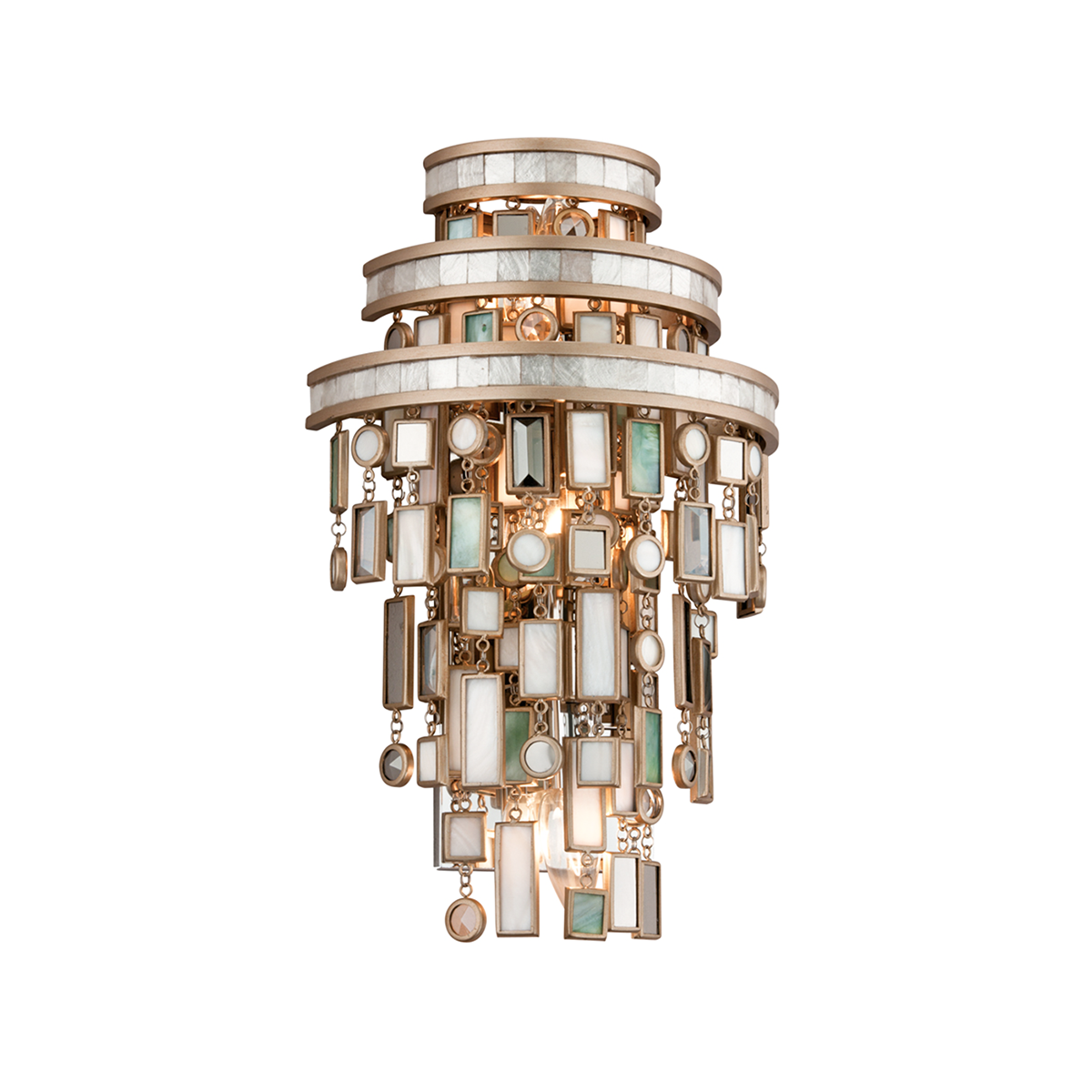 Corbett Lighting Dolcetti CHAMPAGNE LEAF 10W x 10L x 15.75H Wall Sconce