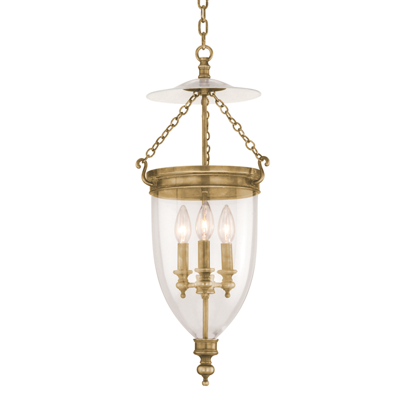 Hudson Valley Lighting Hanover Aged Brass 12W x 12L x 25.75H Pendant