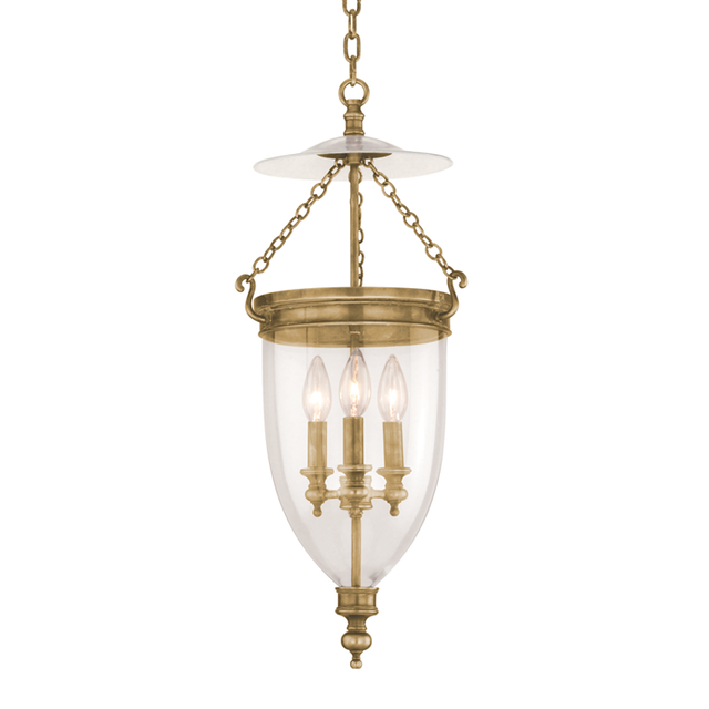 Hudson Valley Lighting Hanover Aged Brass 12W x 12L x 25.75H Pendant