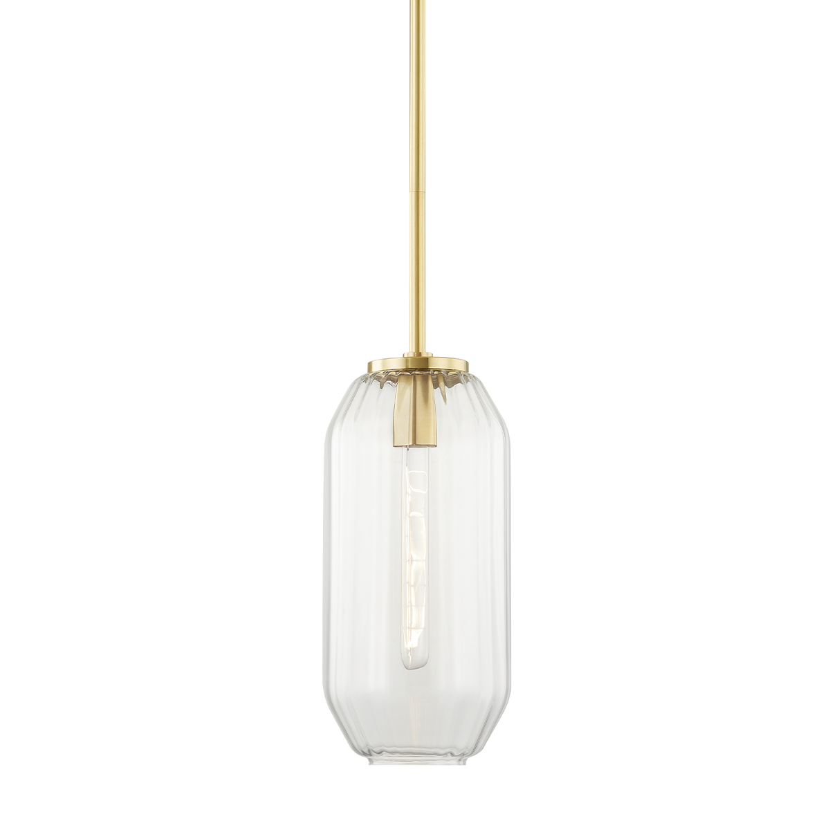 Hudson Valley Lighting Bennett Aged Brass 7.5W x 7.5L x 15H Pendant