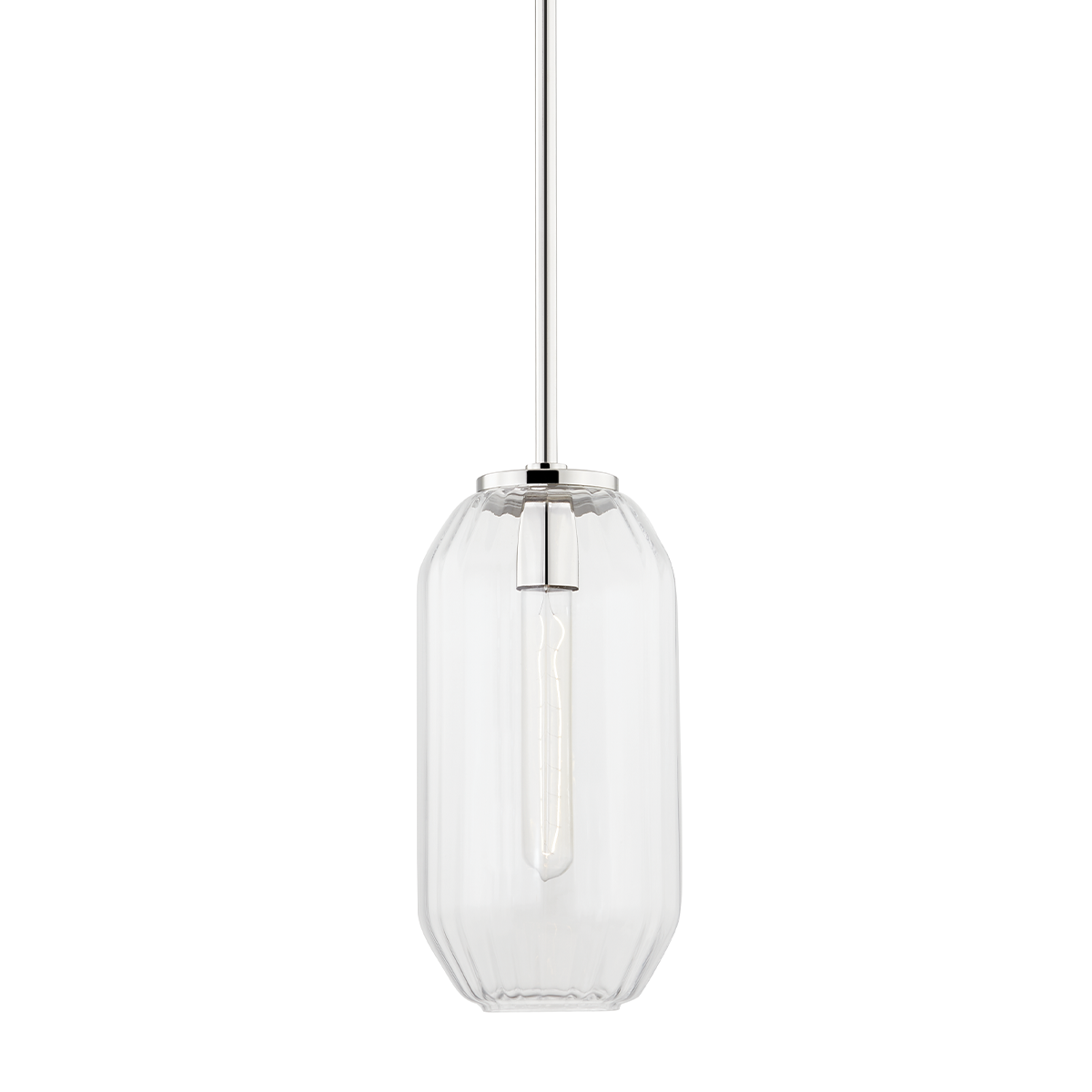 Hudson Valley Lighting Bennett Polished Nickel 7.5W x 7.5L x 15H Pendant