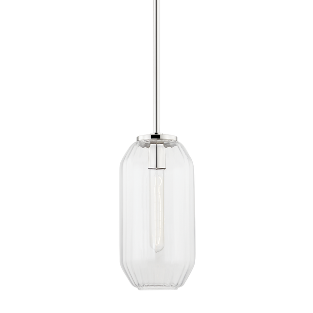 Hudson Valley Lighting Bennett Polished Nickel 7.5W x 7.5L x 15H Pendant