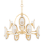 Hudson Valley Lighting Danes Vintage Gold Leaf 34W x 34L x 33H Chandelier
