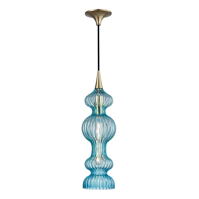 Hudson Valley Lighting Pomfret Aged Brass 6W x 6L x 20.5H Pendant