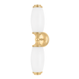 Hudson Valley Lighting Brooke Aged Brass 4.5W x 4.5L x 19.5H Wall Sconce