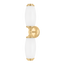 Hudson Valley Lighting Brooke Aged Brass 4.5W x 4.5L x 19.5H Wall Sconce