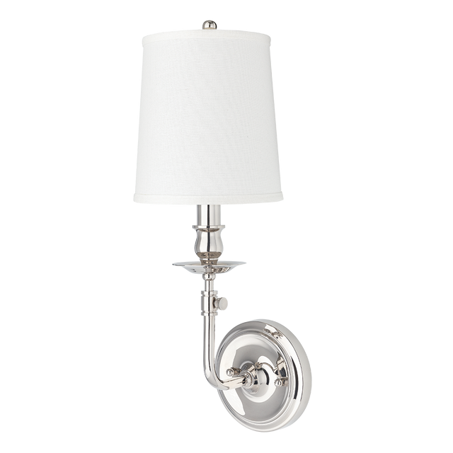 Hudson Valley Lighting Logan Polished Nickel 6.25W x 6.25L x 18H Wall Sconce
