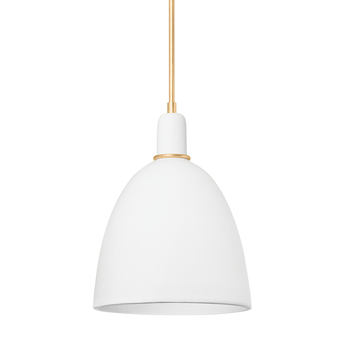 Hudson Valley Lighting Copake VINTAGE GOLD LEAF/MATTE IVORY CERAMIC 12.25W x 12.25L x 17.25H Pendant