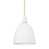 Hudson Valley Lighting Copake VINTAGE GOLD LEAF/MATTE IVORY CERAMIC 12.25W x 12.25L x 17.25H Pendant