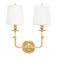 Hudson Valley Lighting Logan Aged Brass 16W x 16L x 18H Wall Sconce