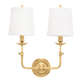 Hudson Valley Lighting Logan Aged Brass 16W x 16L x 18H Wall Sconce