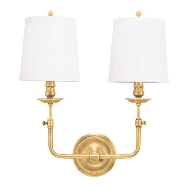 Hudson Valley Lighting Logan Aged Brass 16W x 16L x 18H Wall Sconce