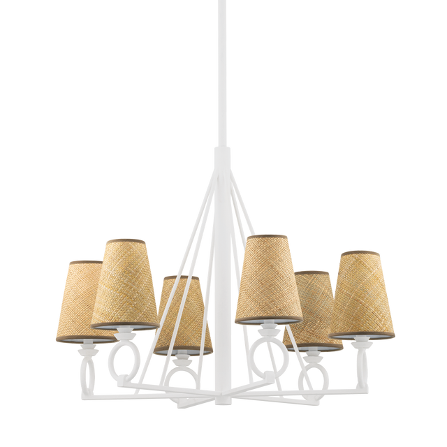 Hudson Valley Lighting Pendelton White Plaster 32W x 32L x 28H Chandelier