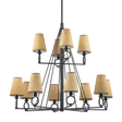 Hudson Valley Lighting Pendelton Aged Iron 44W x 44L x 39.25H Chandelier