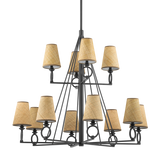 Hudson Valley Lighting Pendelton Aged Iron 44W x 44L x 39.25H Chandelier