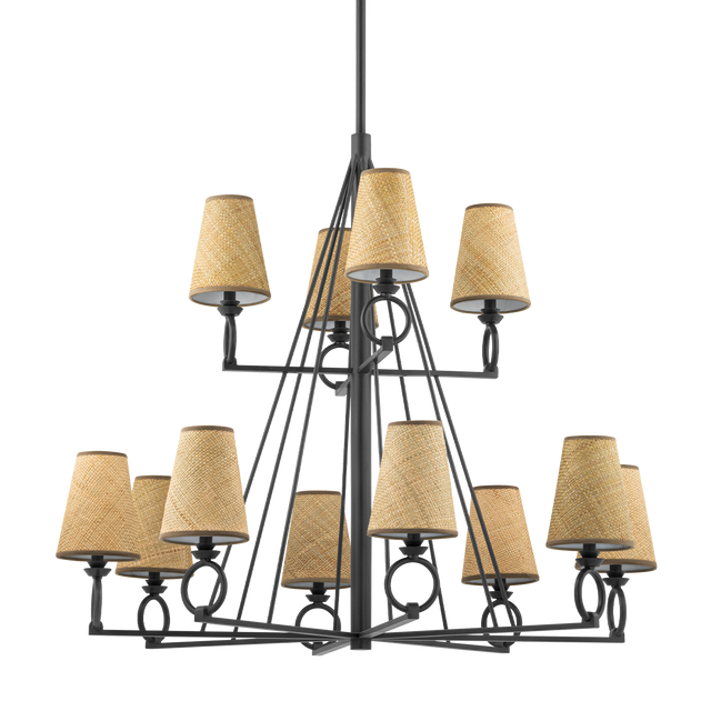 Hudson Valley Lighting Pendelton Aged Iron 44W x 44L x 39.25H Chandelier