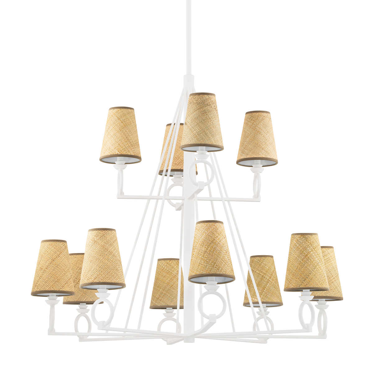 Hudson Valley Lighting Pendelton White Plaster 44W x 44L x 39.25H Chandelier