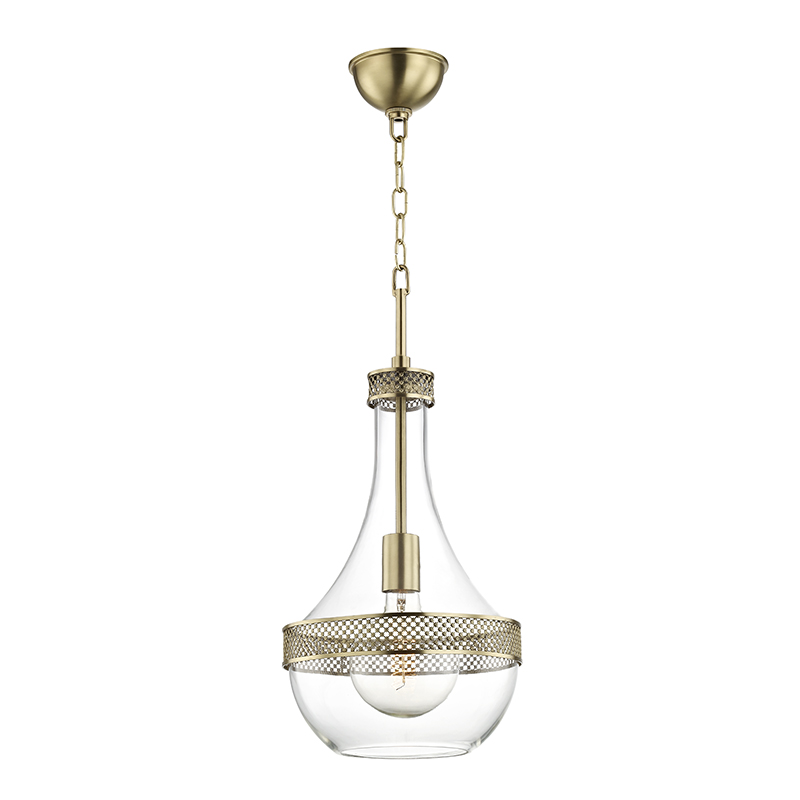 Hudson Valley Lighting Hagen Aged Brass 10.75W x 10.75L x 23H Pendant