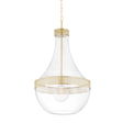 Hudson Valley Lighting Hagen Aged Brass 17.5W x 17.5L x 32H Pendant