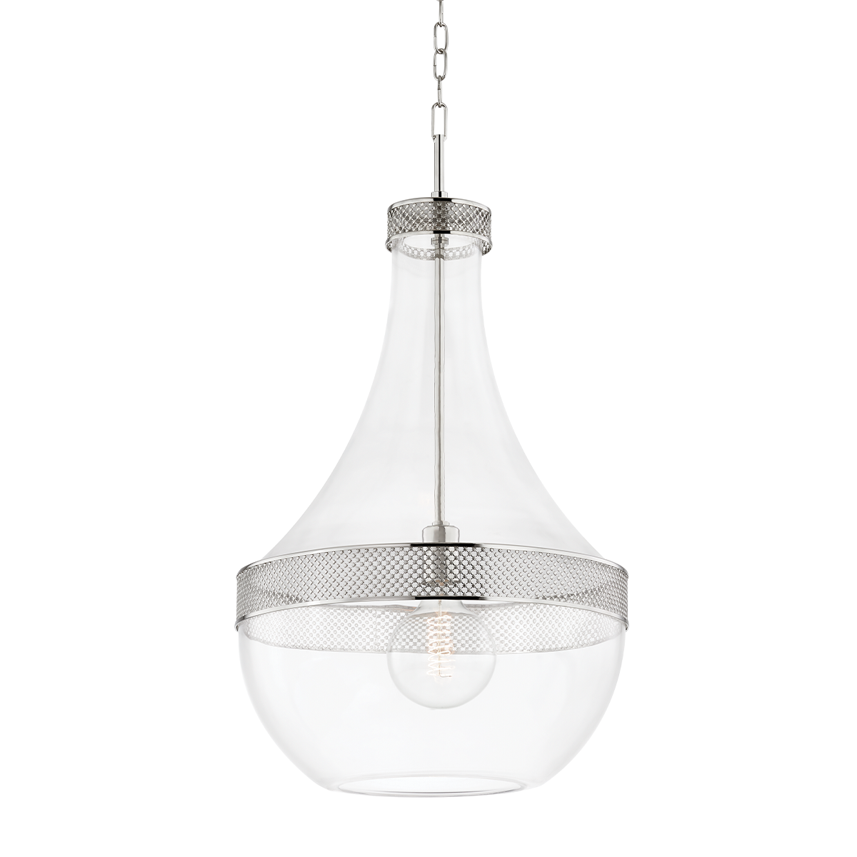 Hudson Valley Lighting Hagen Polished Nickel 17.5W x 17.5L x 32H Pendant