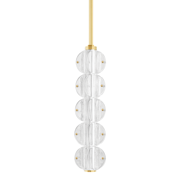 Hudson Valley Lighting Lindley Aged Brass 5W x 5L x 18.75H Pendant