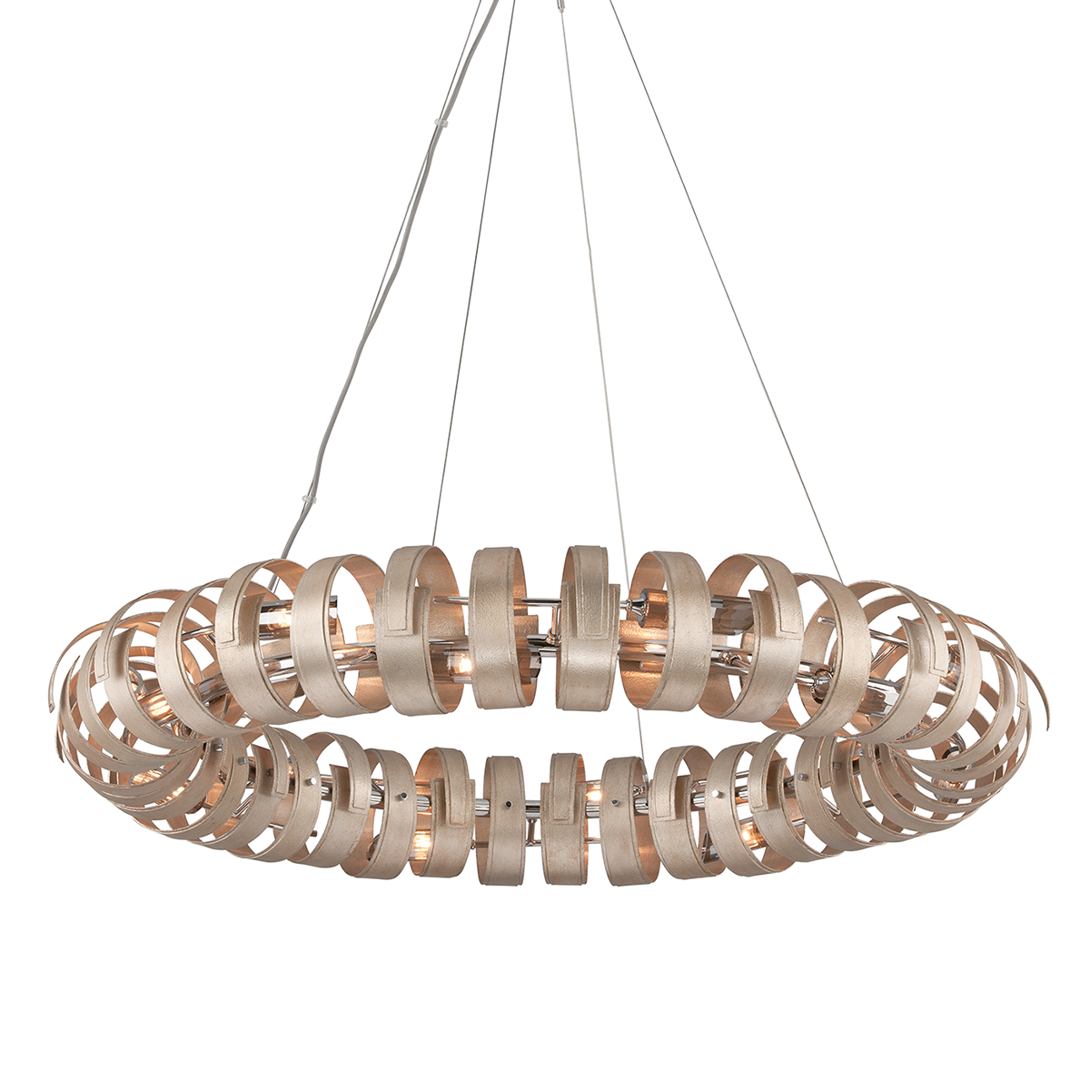 Corbett Lighting Recoil TEXTURED ANTIQUE SILVER LEAF 48.5W x 48.5L x 7H Chandelier