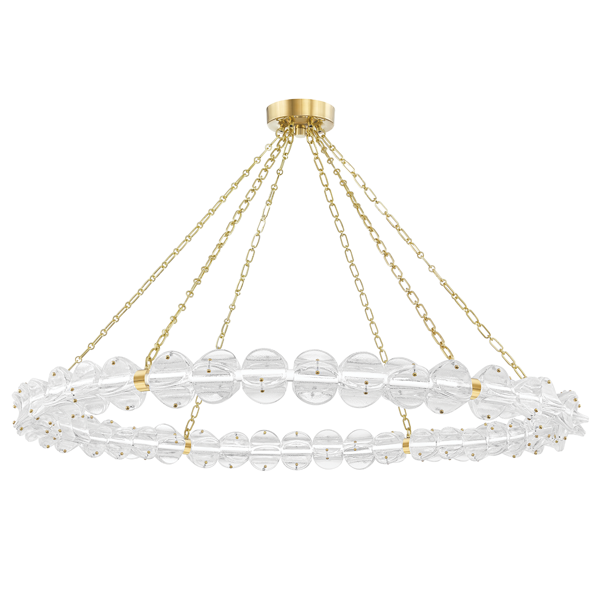 Hudson Valley Lighting Lindley Aged Brass 54.5W x 54.5L x 4.62H Chandelier