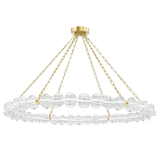 Hudson Valley Lighting Lindley Aged Brass 54.5W x 54.5L x 4.62H Chandelier